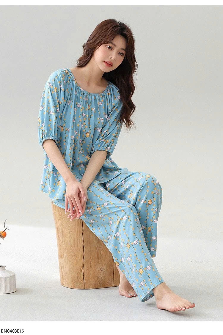BỘ COTTON LANH LỤA NỮ MẶC NHÀ