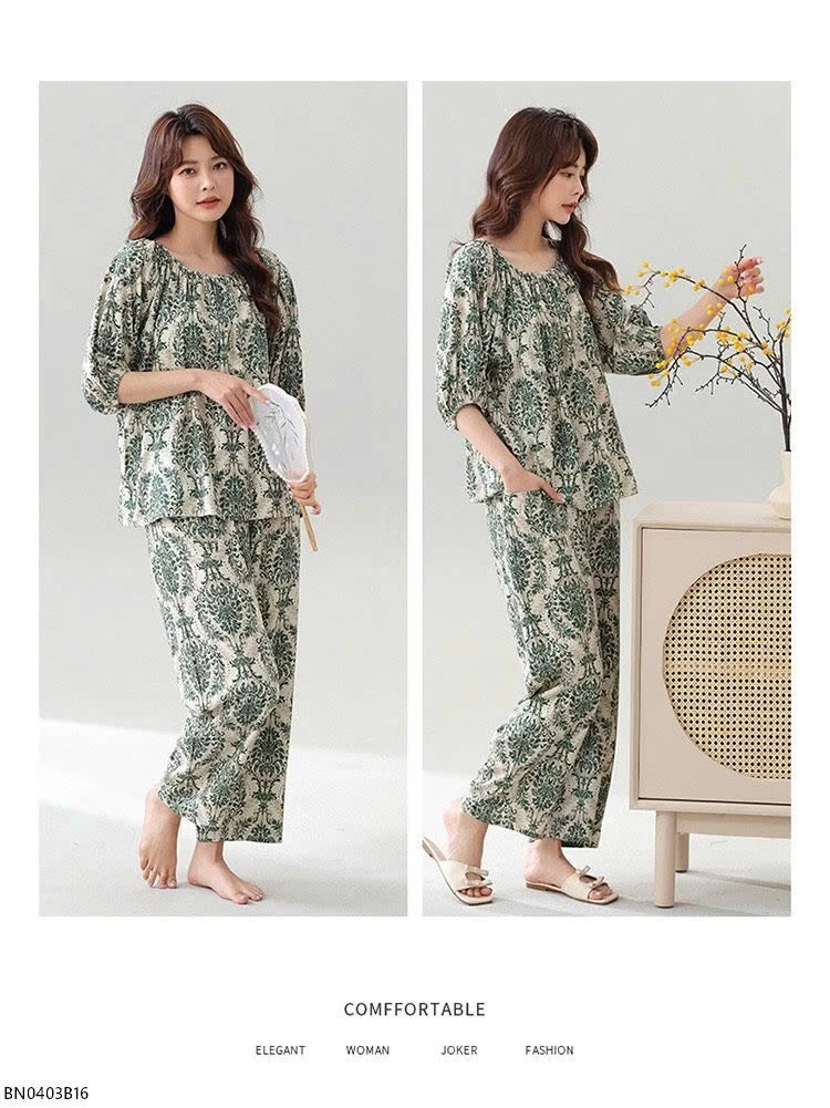 BỘ COTTON LANH LỤA NỮ MẶC NHÀ