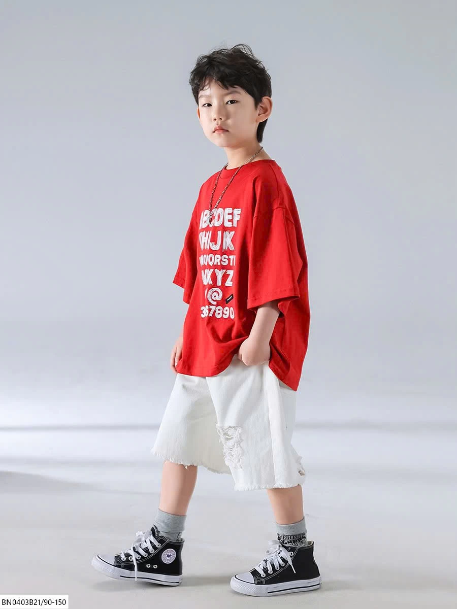 ÁO PHÔNG BÉ TRAI IN CHỮ