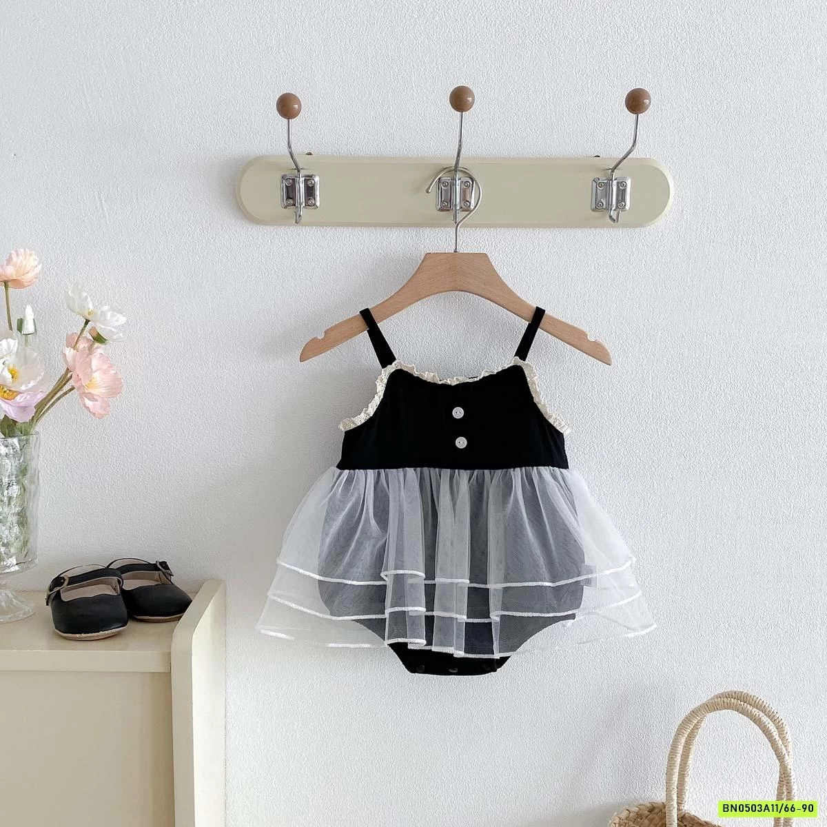 BODY 2 DÂY PHỐI VÁY REN