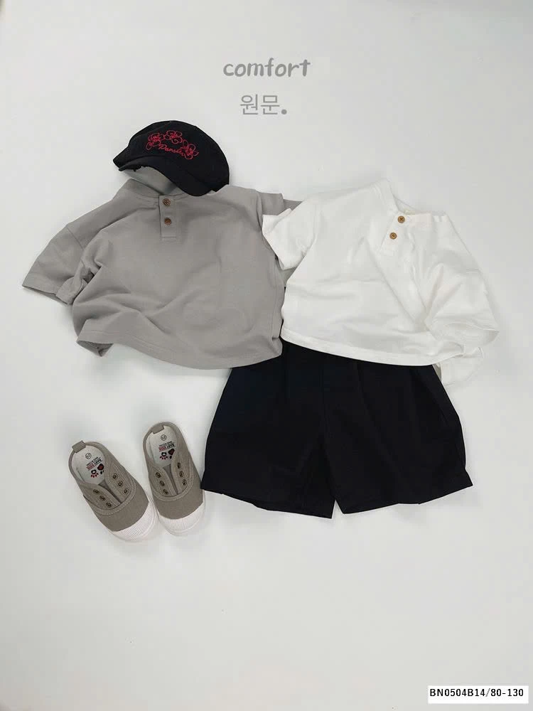 ÁO THUN CÚC CỔ HÀN QUỐC