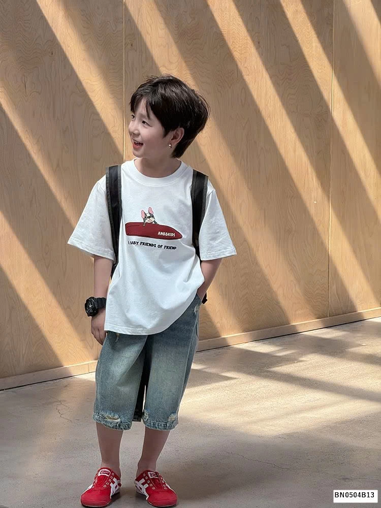 BST áo phông cún  AMBB bé trai 25B146