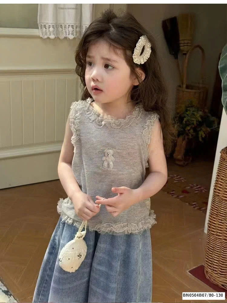 SÉT ÁO SÁT NÁCH VIỀN BÉO MIX QUẦN JEAN ỐNG RỘNG