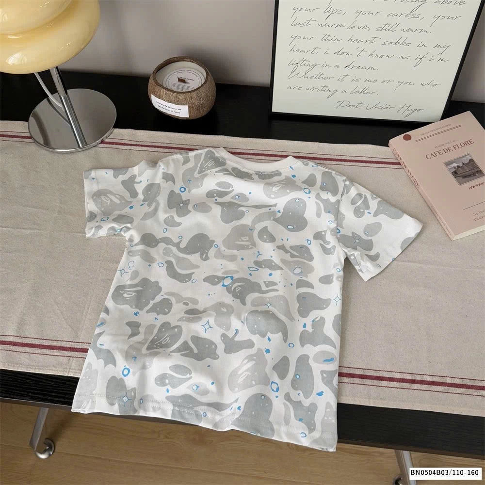 ÁO CỘC TAY HỌA TIẾT LOANG MÀU