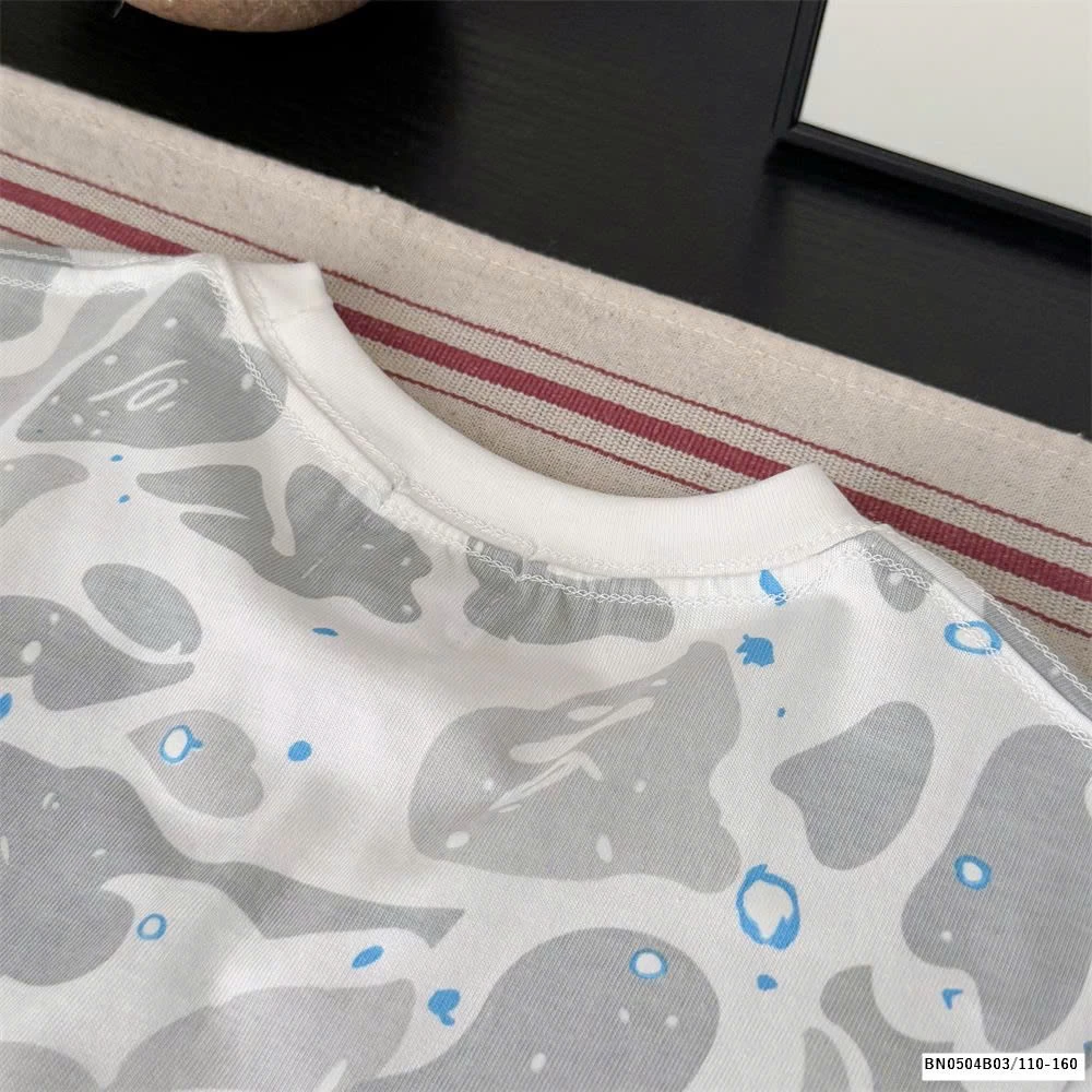 ÁO CỘC TAY HỌA TIẾT LOANG MÀU