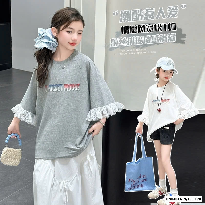 ÁO THUN OVERSIZE VIỀN REN