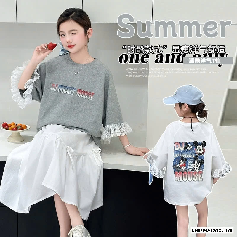 ÁO THUN OVERSIZE VIỀN REN