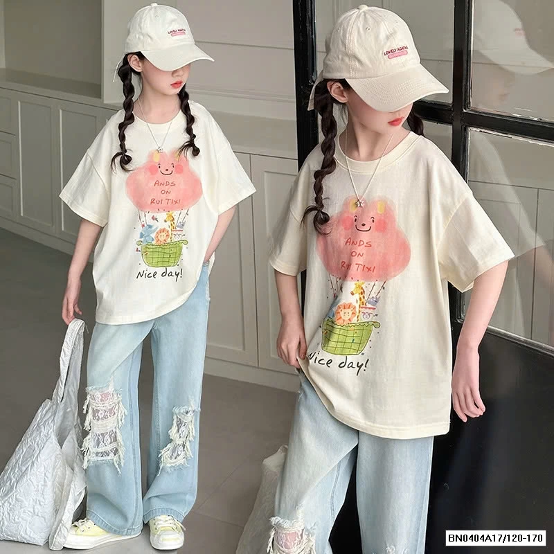 ÁO THUN HÌNH MIX JEANS SUÔNG SZ ĐẠI