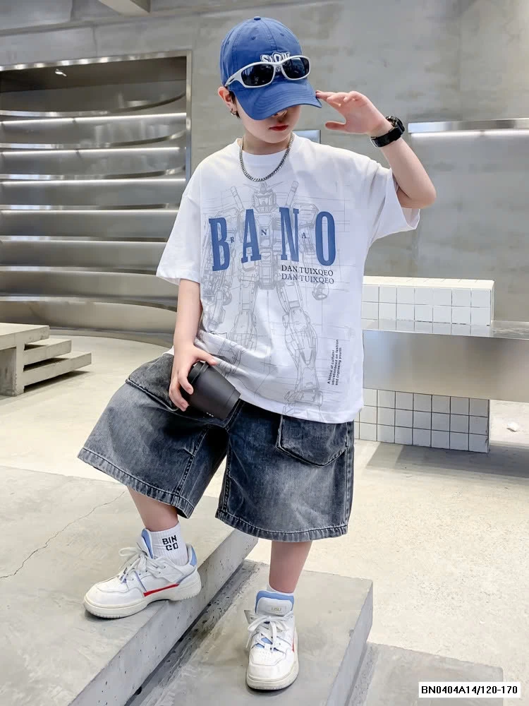 ÁO THUN LOANG MIX SHORT JEANS SZ ĐẠI