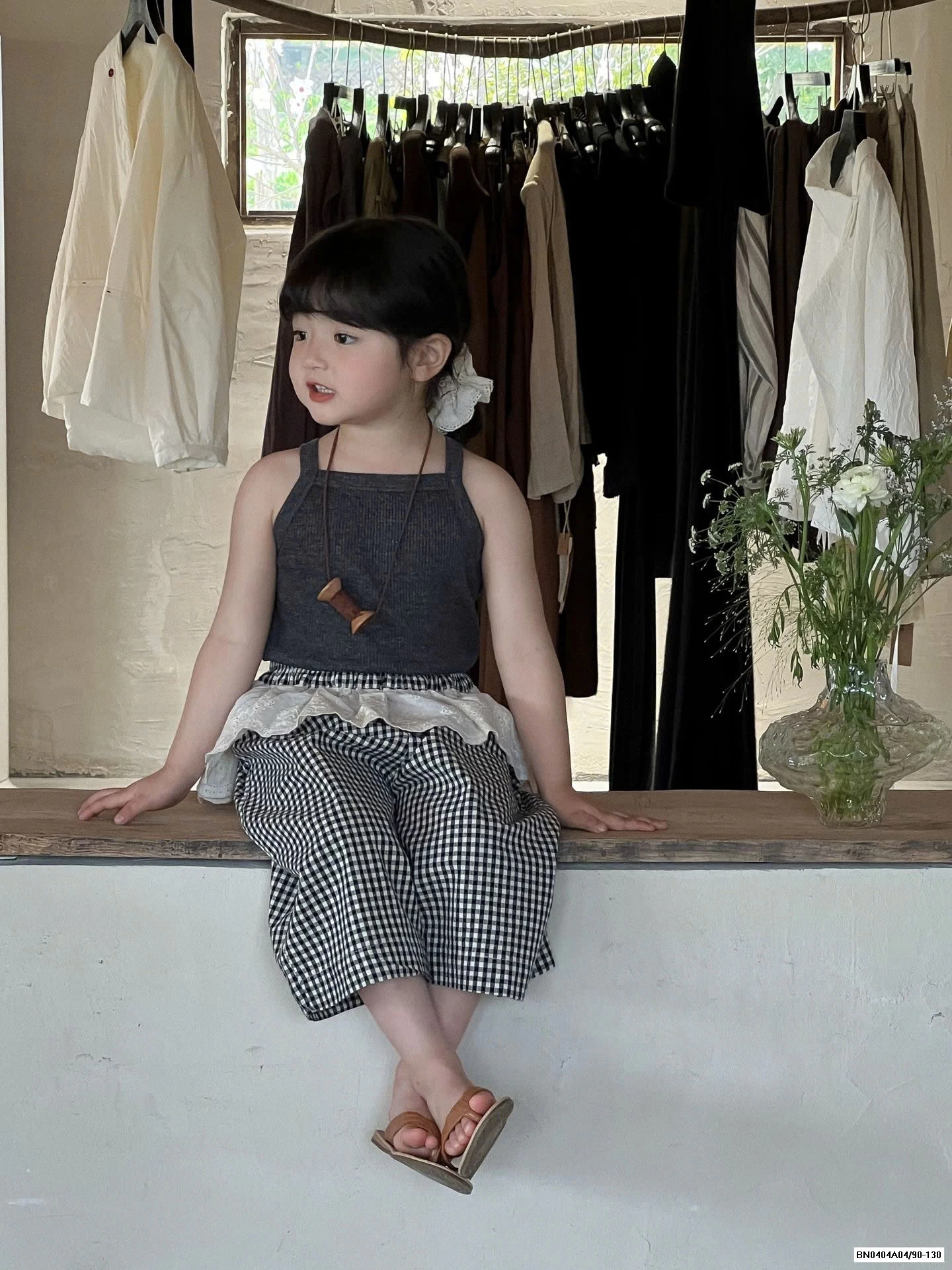 SÉT ÁO 2 DÂY QUẦN CARO VIỀN REN