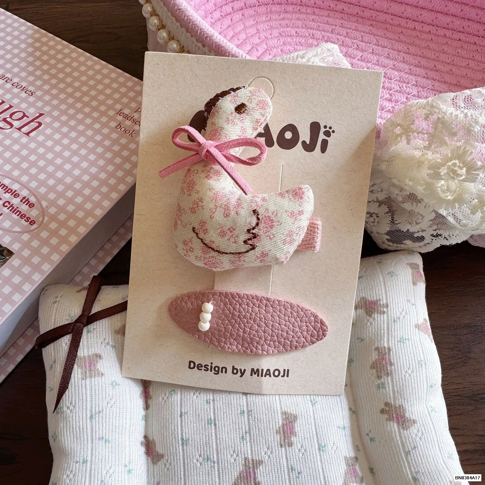 SÉT 8 KẸP TÓC HOA TONE HỒNG