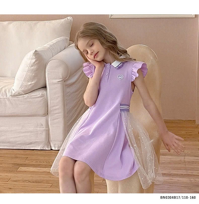 VÁY COTTON CÁNH TIÊN PHỐI VOAN