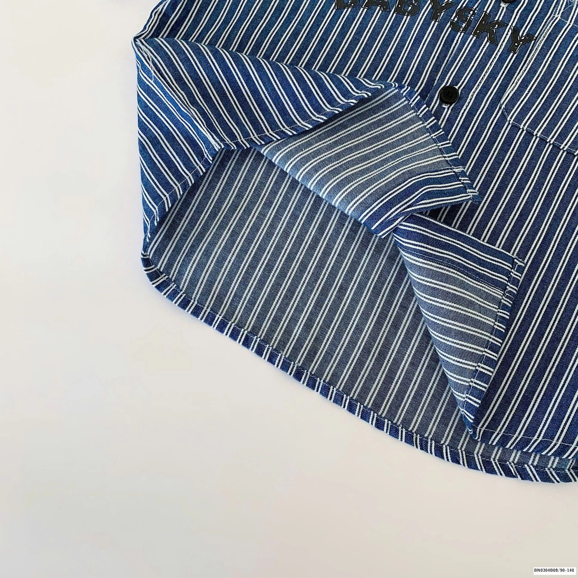 ÁO SƠ MI SỌC XANH BÉ TRAI