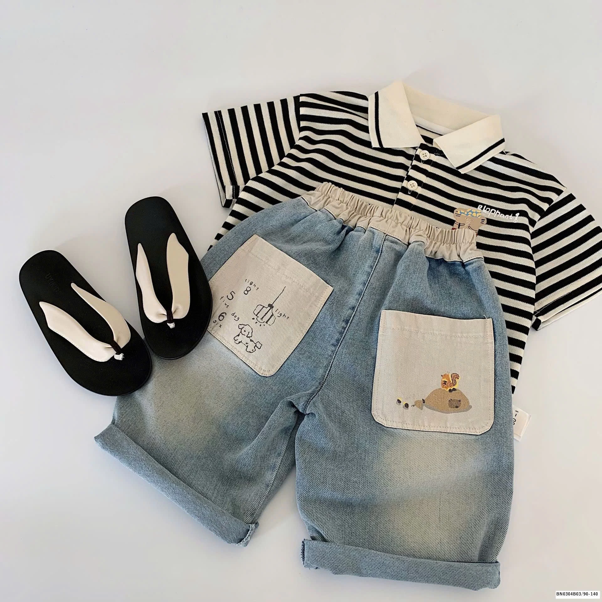 QUẦN JEAN BÉ TRAI PHỐI CẠP CHUN