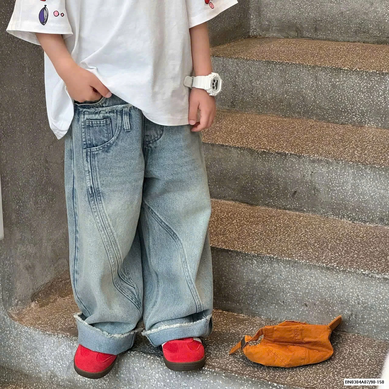 JEANS SUÔNG TUA GẤU