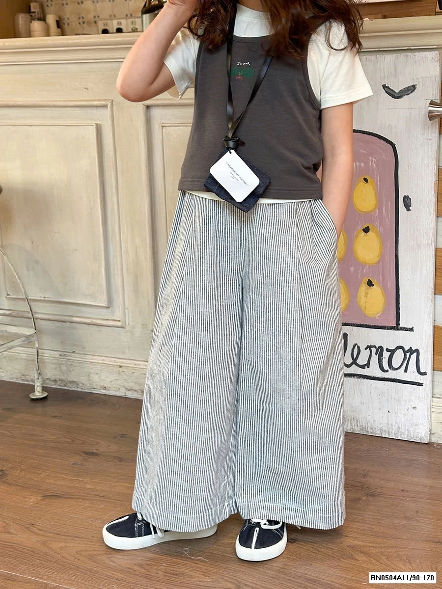 QUẦN ỐNG SUÔNG KẺ 25B047 AMBB