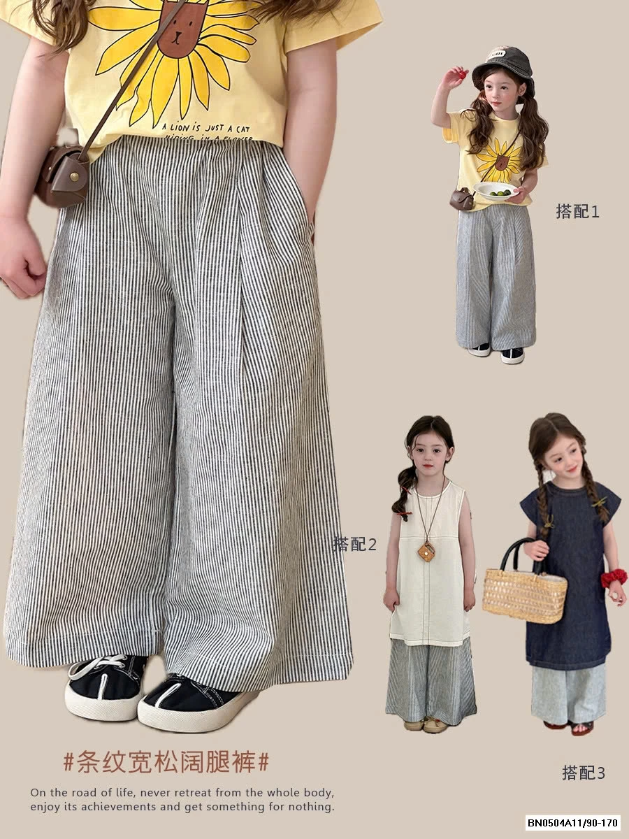 QUẦN ỐNG SUÔNG KẺ 25B047 AMBB