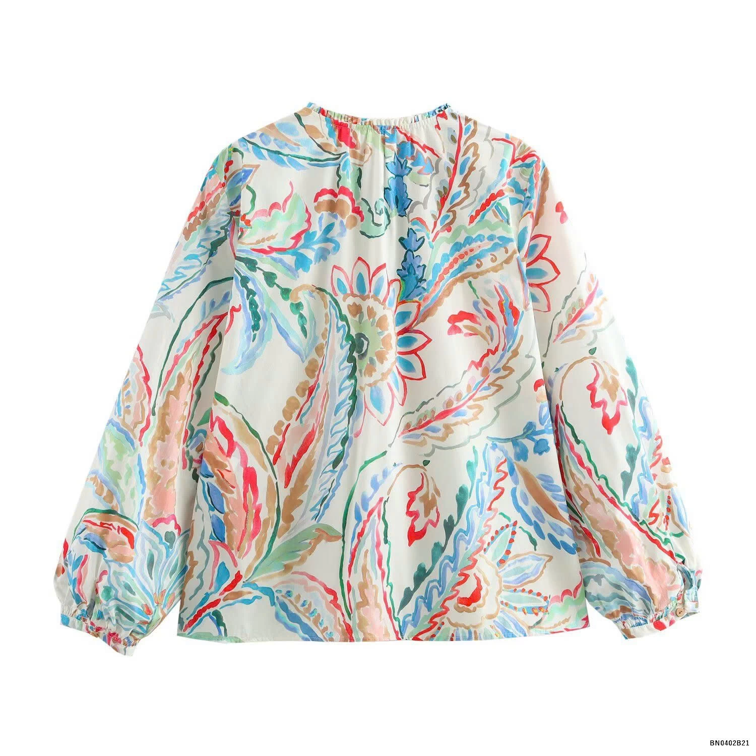 ÁO SƠ MI HOA CỔ CHỮ V  KASLEAD