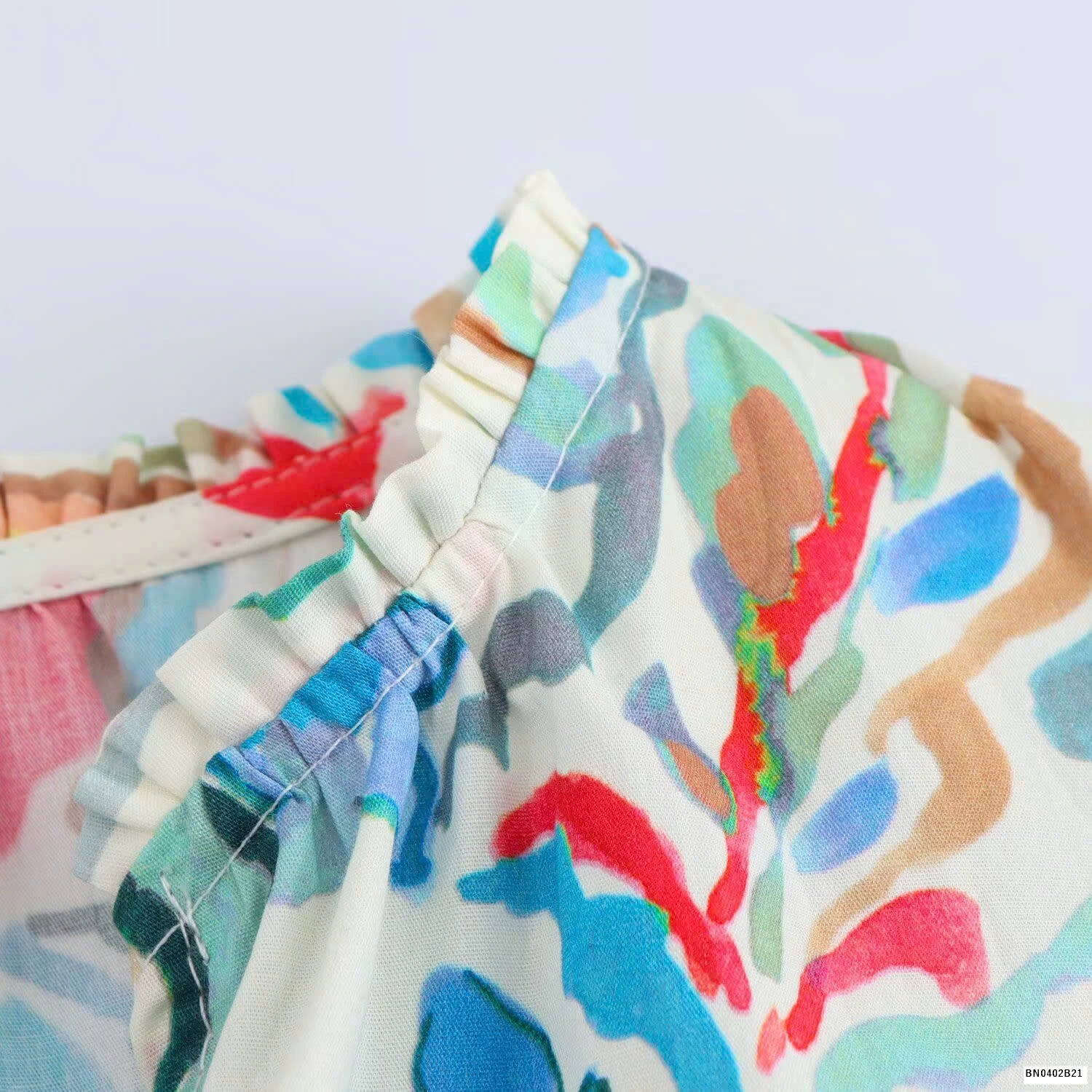 ÁO SƠ MI HOA CỔ CHỮ V  KASLEAD