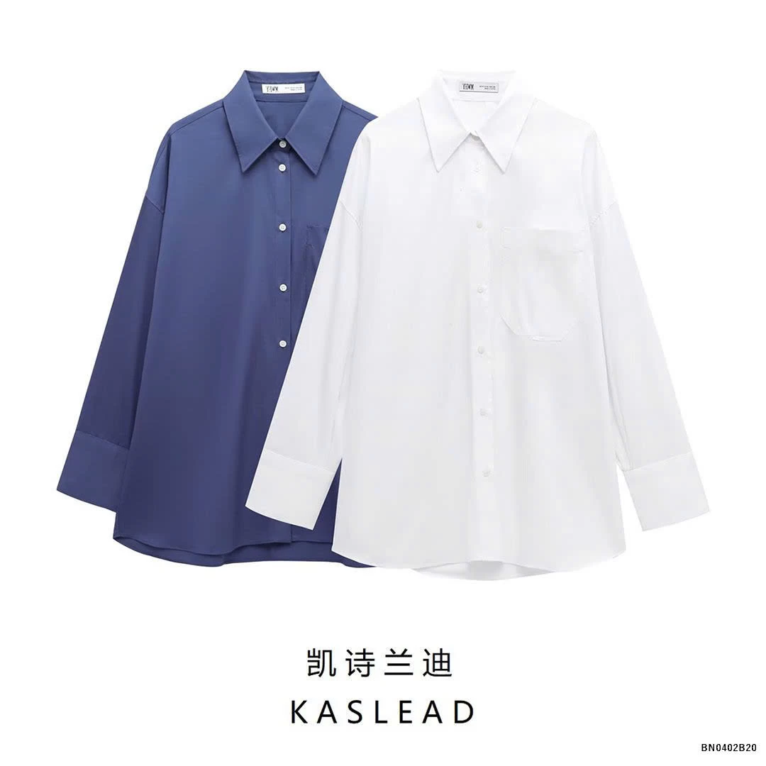 ÁO SƠ MI CỔ NHỌN TÚI LỆCH  KASLEAD