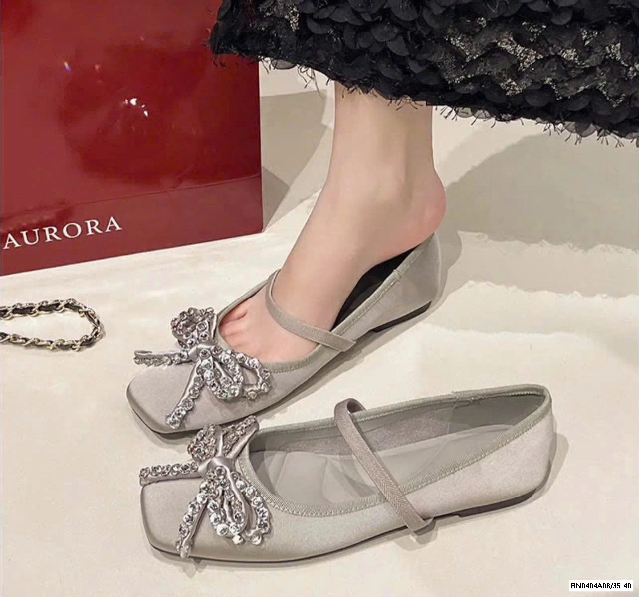 GIÀY BÚP BÊ MARY JANE ĐÍNH ĐÁ