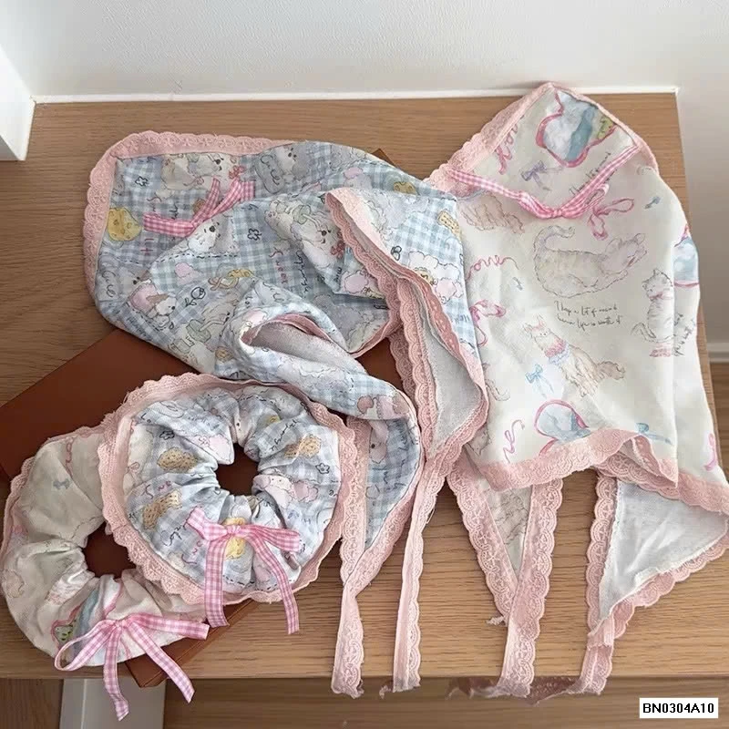 SÉT KHĂN+DÂY BUỘC TÓC NÀNG THƠ