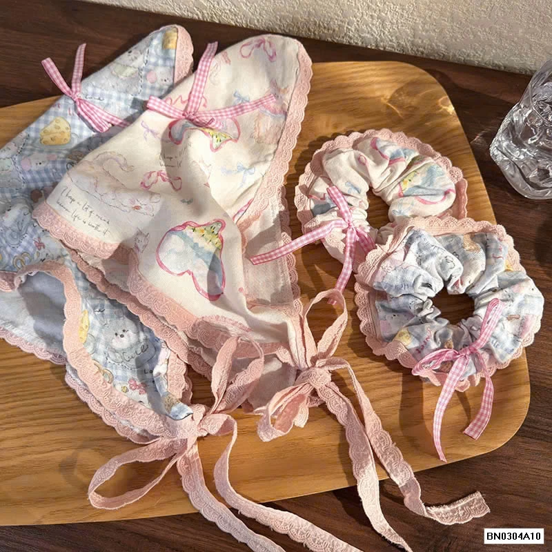 SÉT KHĂN+DÂY BUỘC TÓC NÀNG THƠ