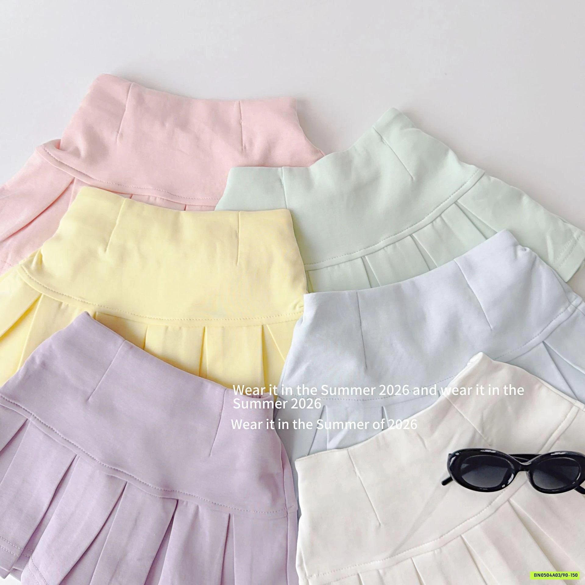 CHÂN VÁY COTTON XẾP LY T&QKIDS