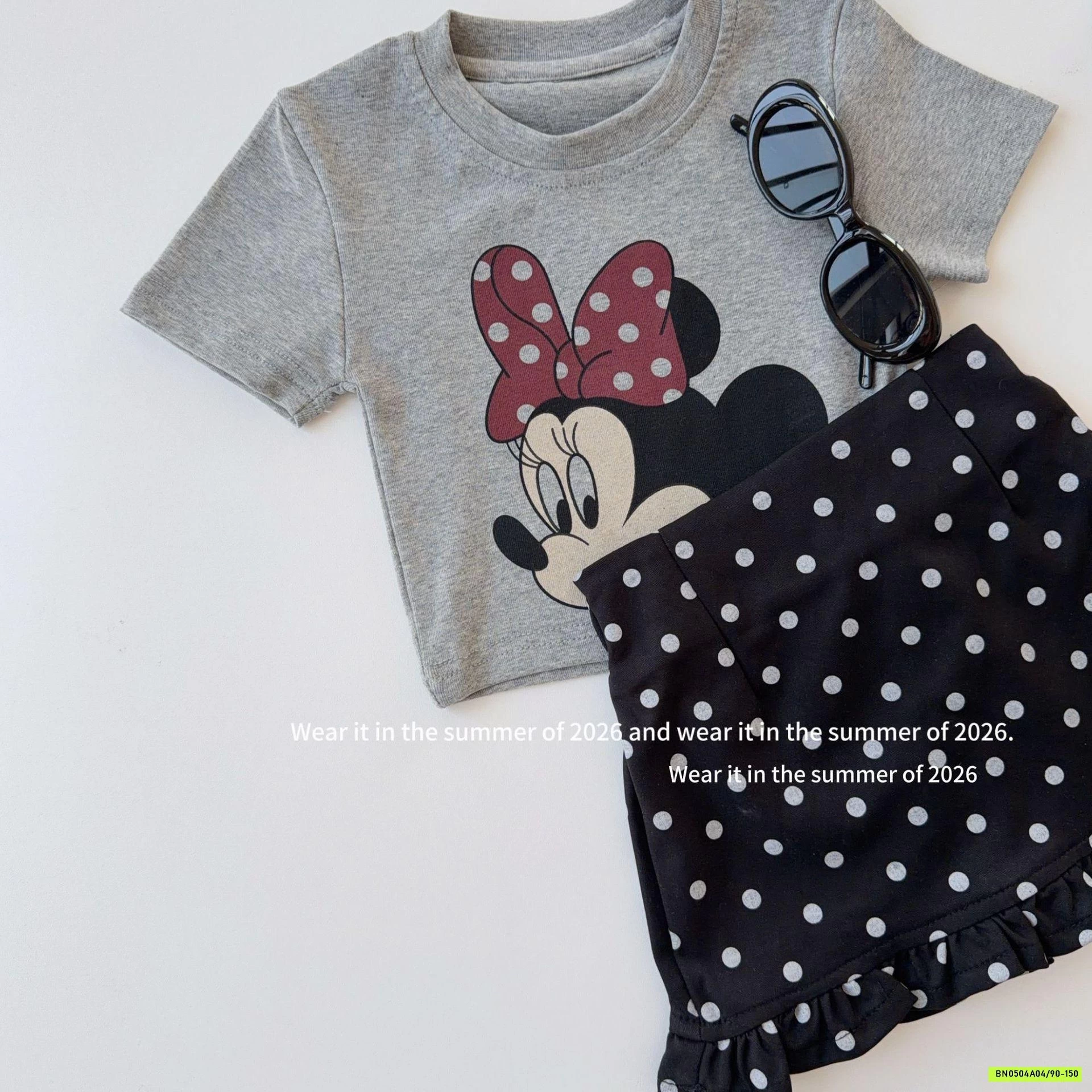ÁO MICKEY XÁM MIX CV CHẤM BI T&QKIDS
