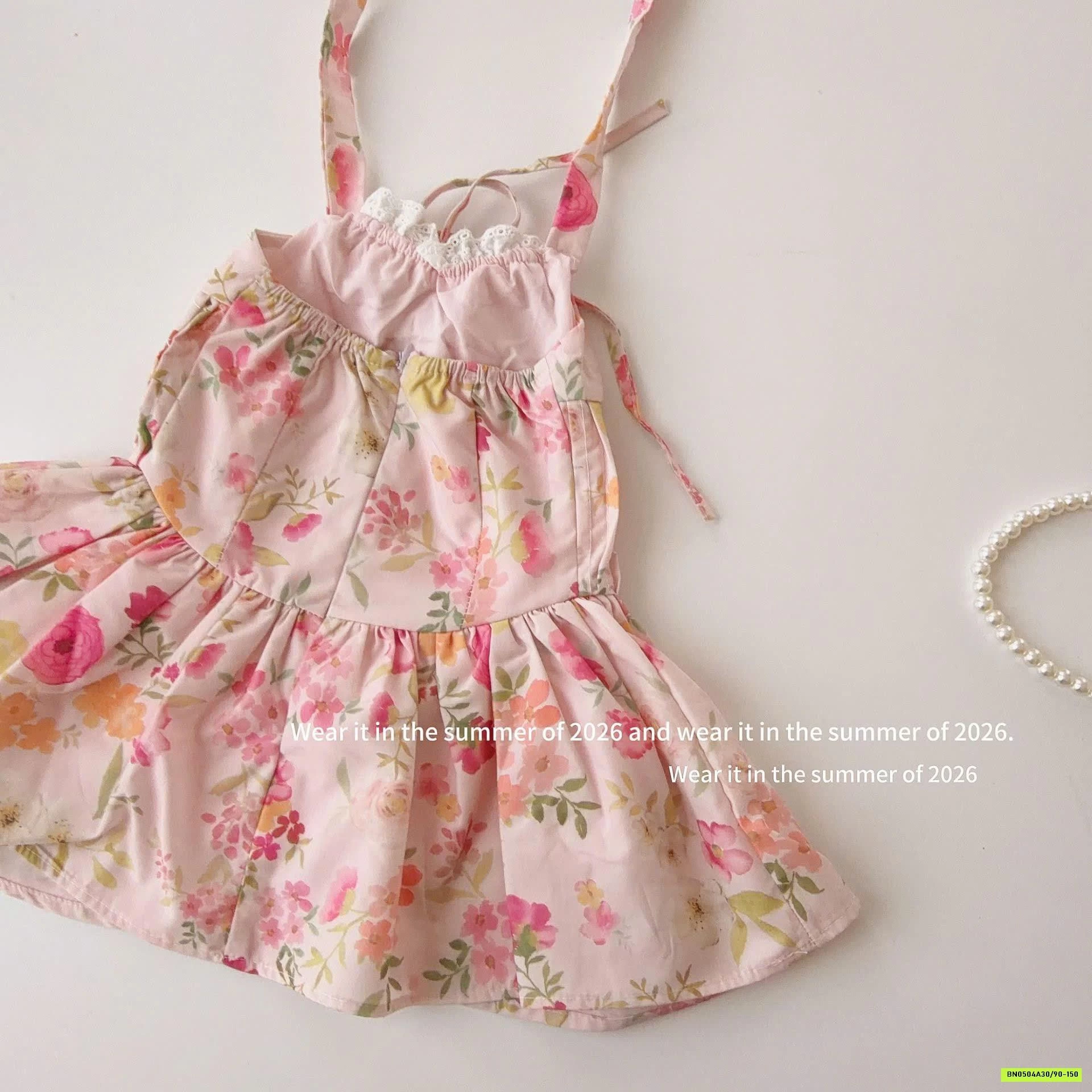 ĐẦM HOA BÍ CỔ YẾM T&QKIDS