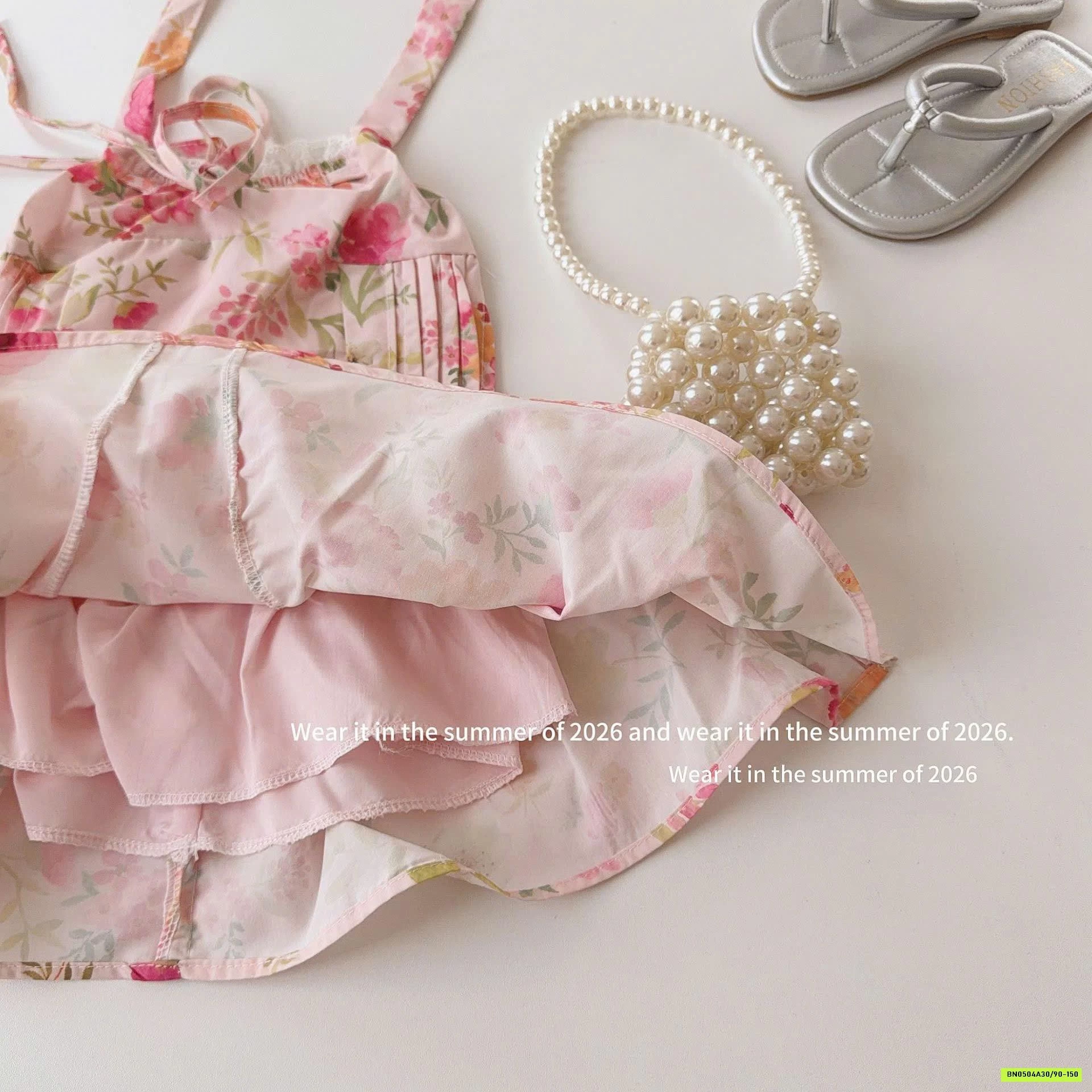 ĐẦM HOA BÍ CỔ YẾM T&QKIDS