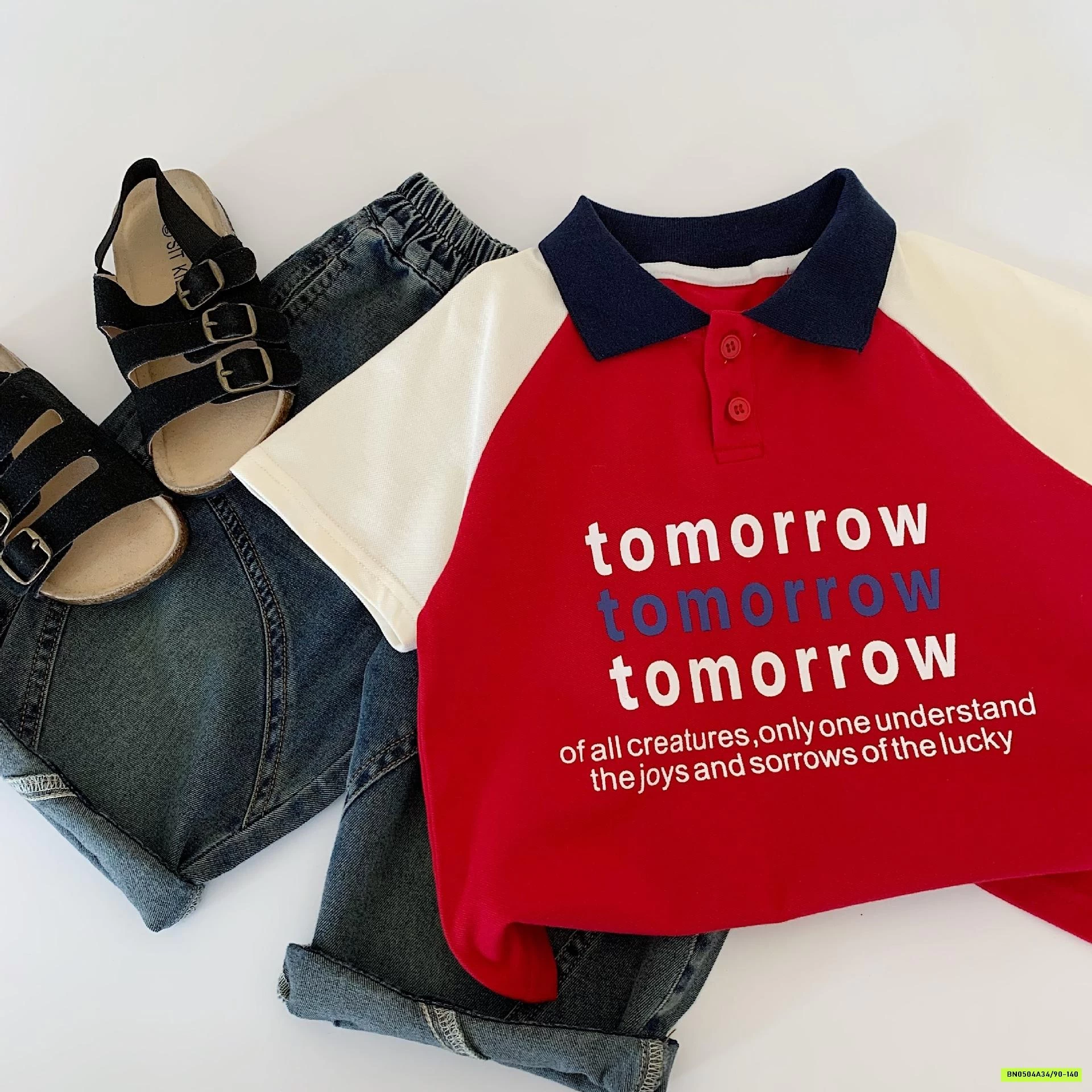 POLO ĐỎ PHỐI TAY KEM