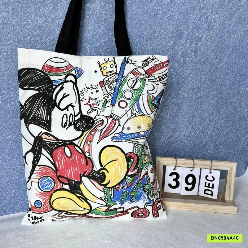 TÚI VẢI CANVAS VẼ HÌNH DỄ THƯƠNG