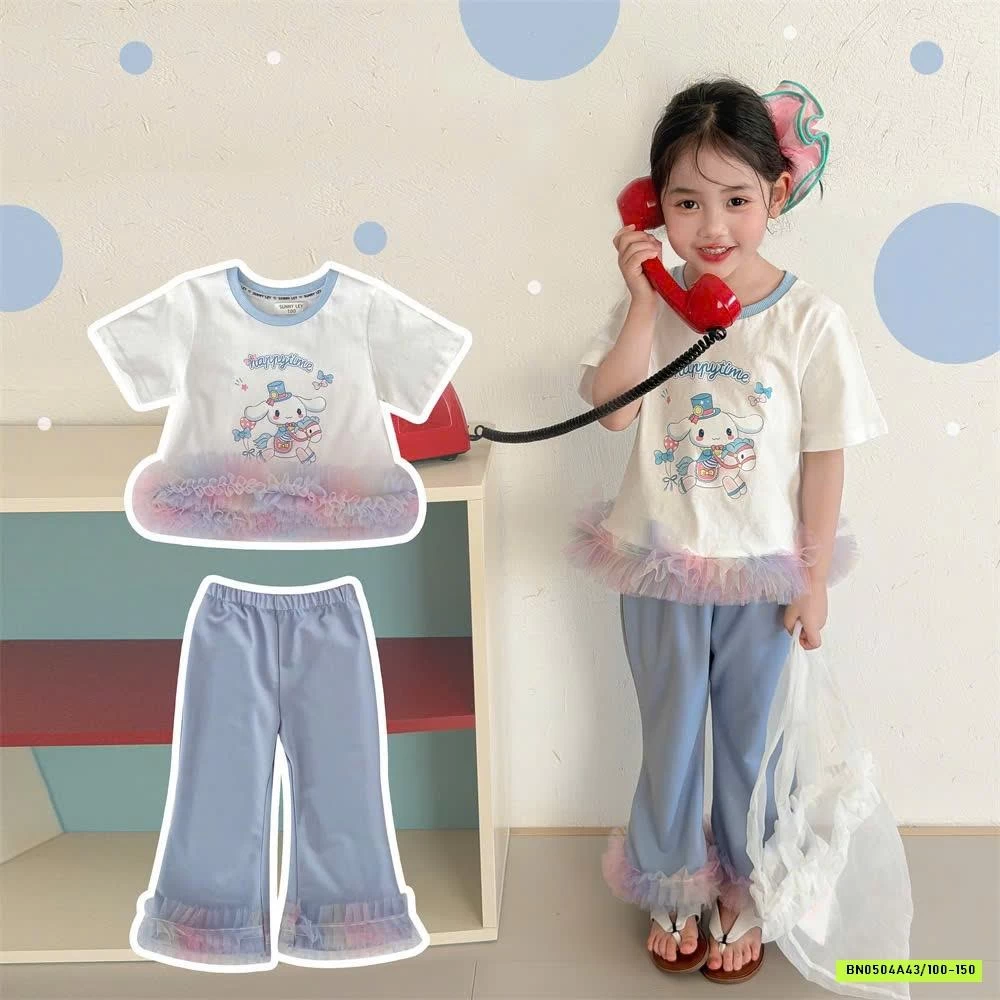 SÉT ÁO VIỀN BÈO MIX QUẦN LOE