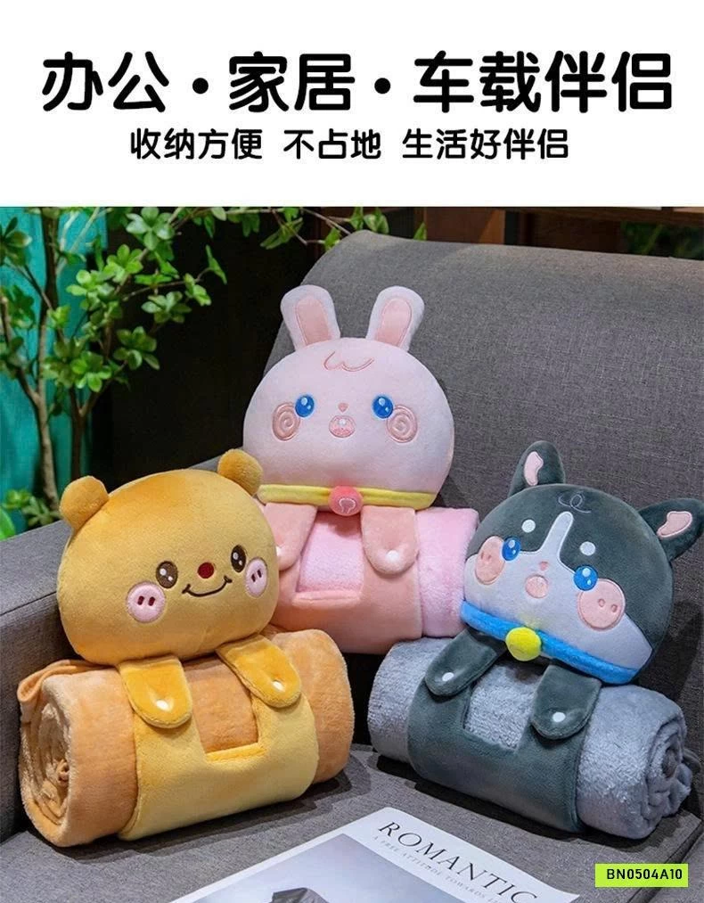 GẤU BÔNG CUỘN CHĂN 2IN1