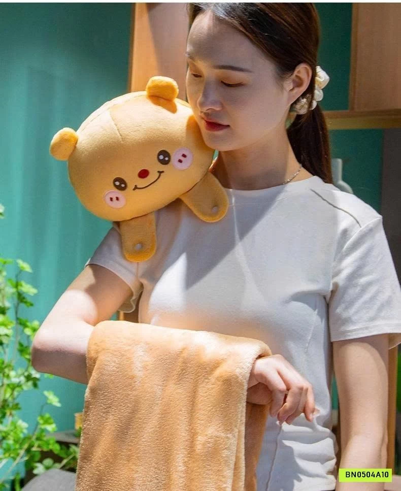 GẤU BÔNG CUỘN CHĂN 2IN1