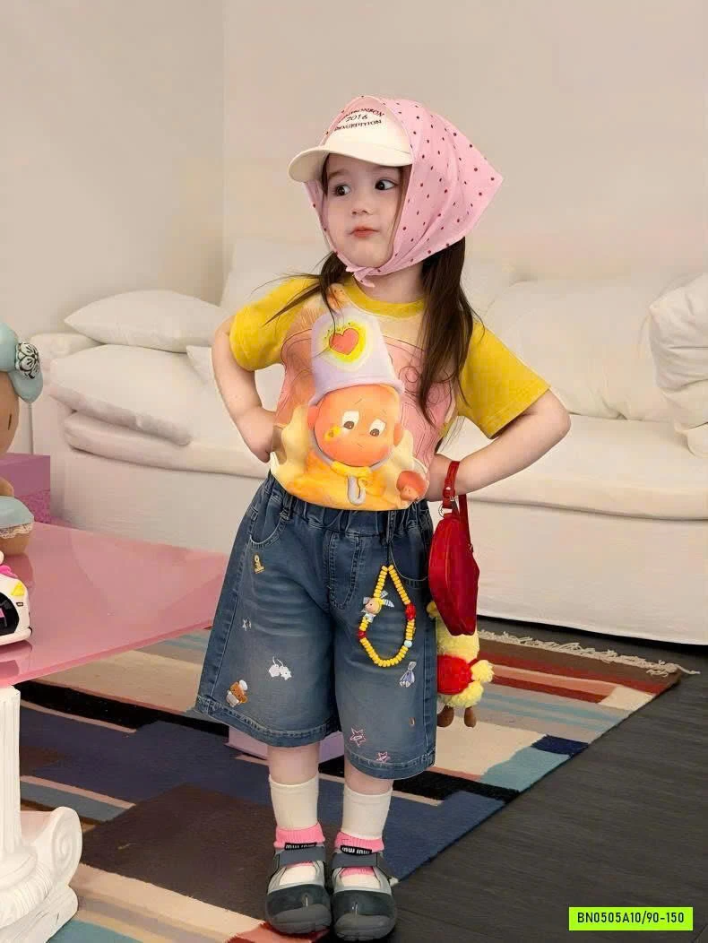 SET ÁO VÀNG MIX SHORT JEAN