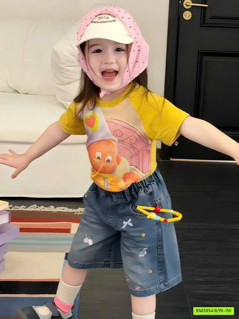 SET ÁO VÀNG MIX SHORT JEAN