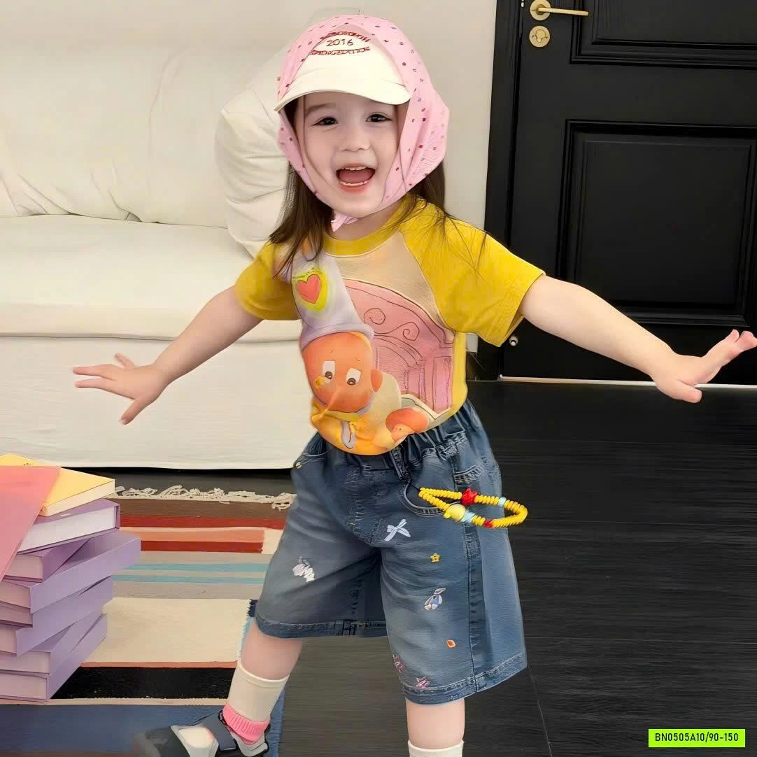 SET ÁO VÀNG MIX SHORT JEAN