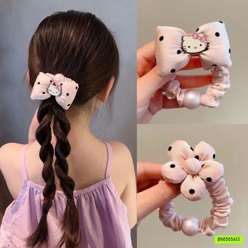 SET 2 DÂY BUỘC TÓC CHẤM BI DỄ THƯƠNG