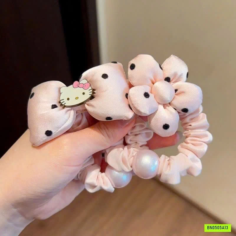 SET 2 DÂY BUỘC TÓC CHẤM BI DỄ THƯƠNG