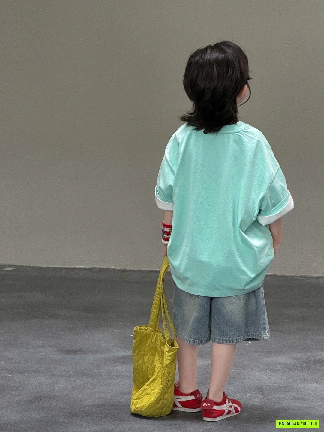 ÁO MIXKEY XANH MIX JEANS TÚI NGƯỢC