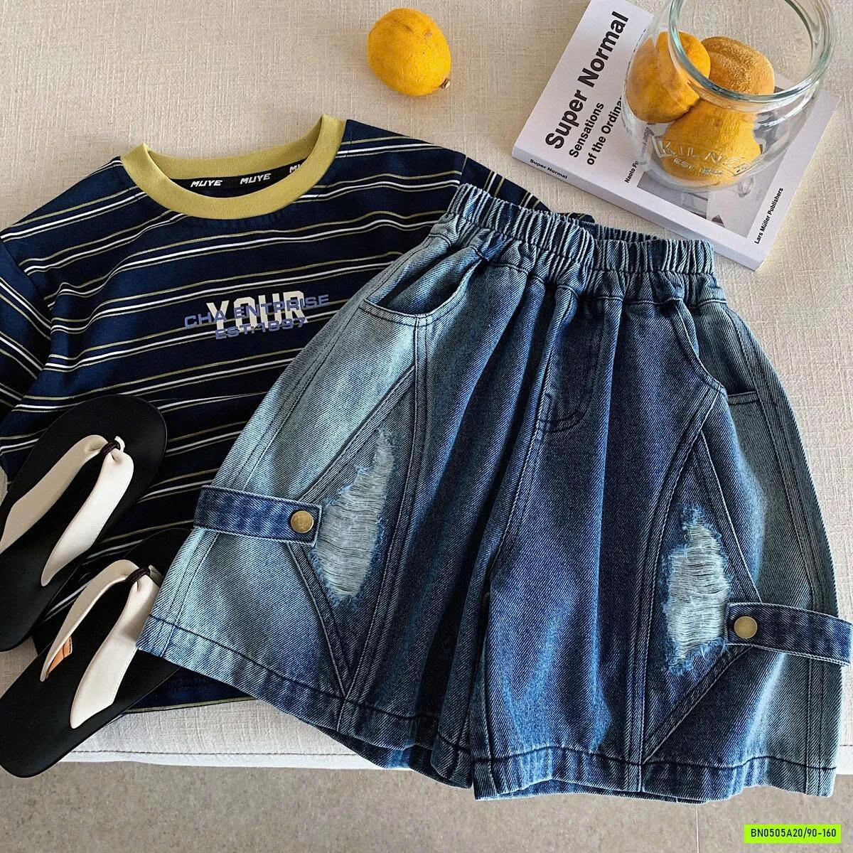 SHORT JEANS RÁCH LOANG CÁ TÍNH