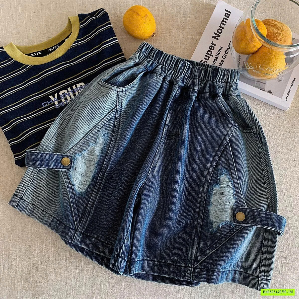 SHORT JEANS RÁCH LOANG CÁ TÍNH