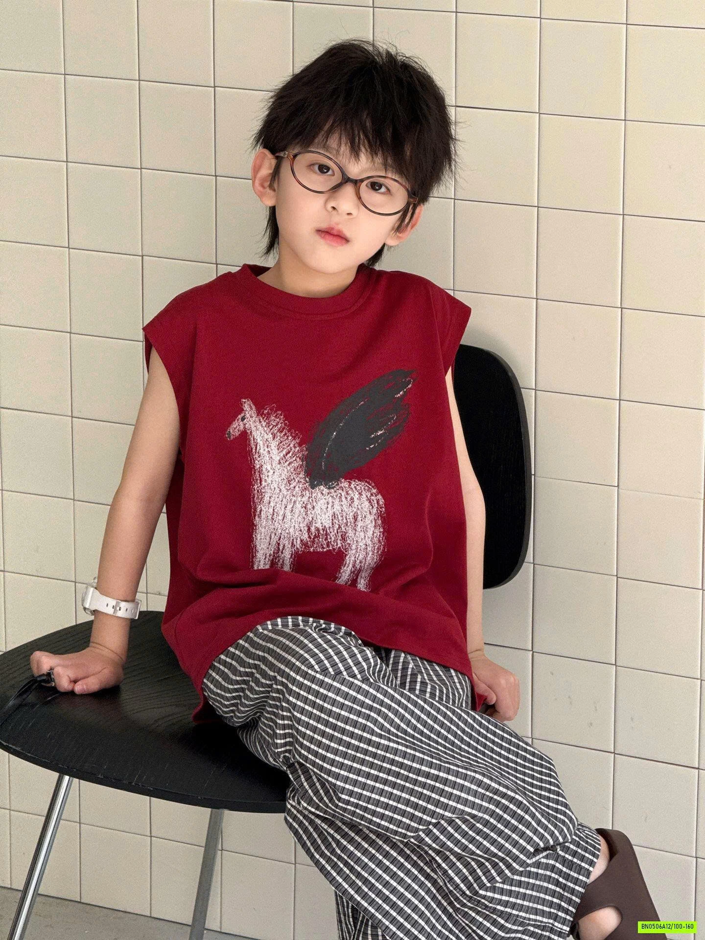 TANKTOP ĐỎ IN NGỰA
