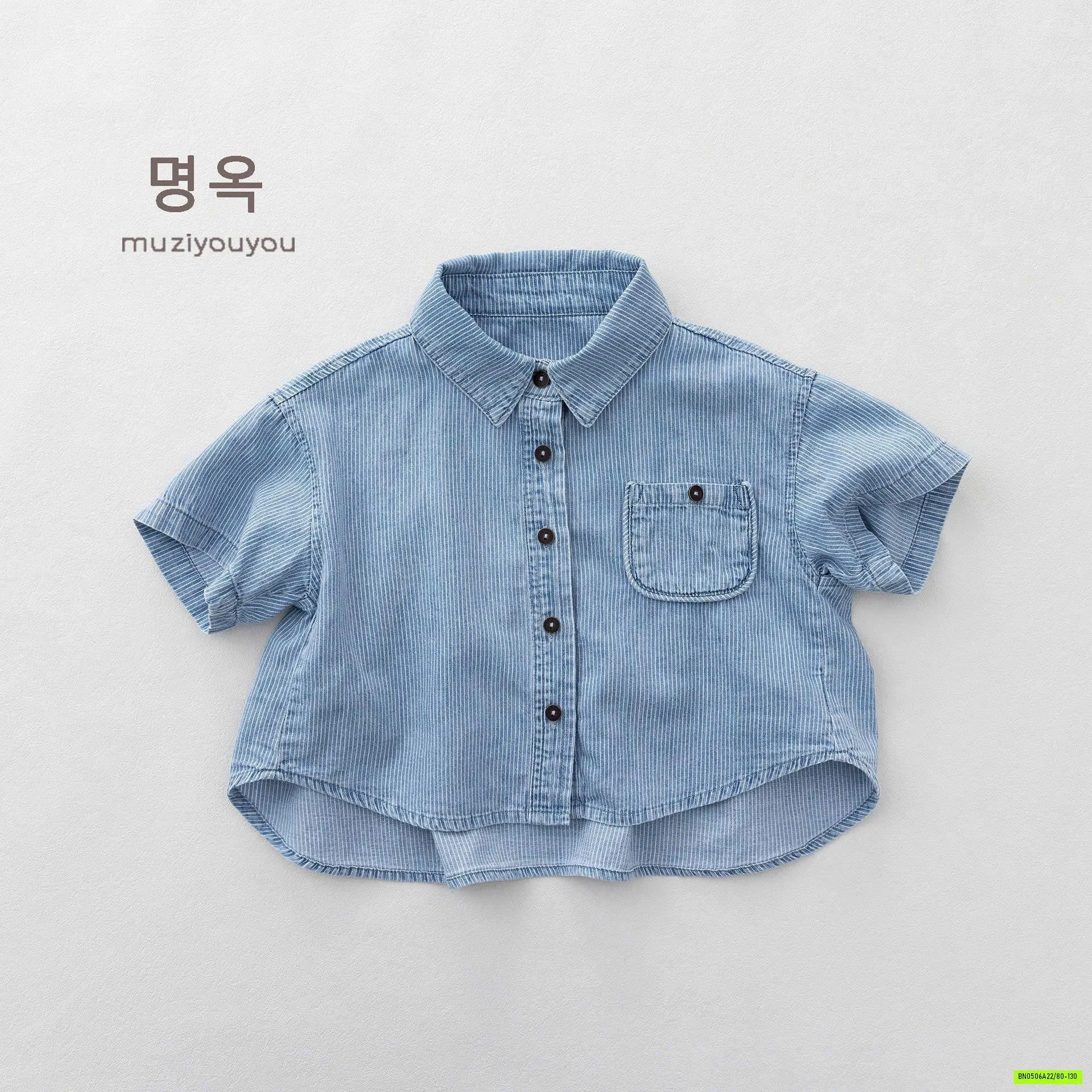 SƠ MI DENIM TÚI NGỰC MZYY