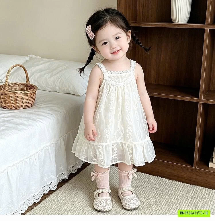 ĐẦM 2 DÂY THÊU NỔI DỄ THƯƠNG