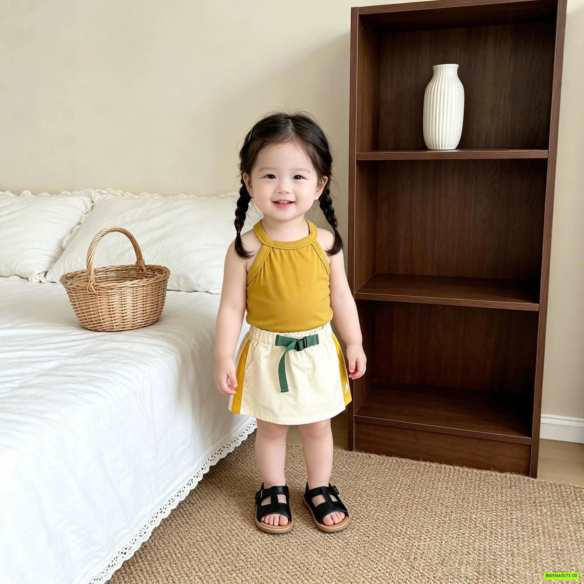 ÁO CỔ YẾM MIX CV CHỮ A SZ NHÍ
