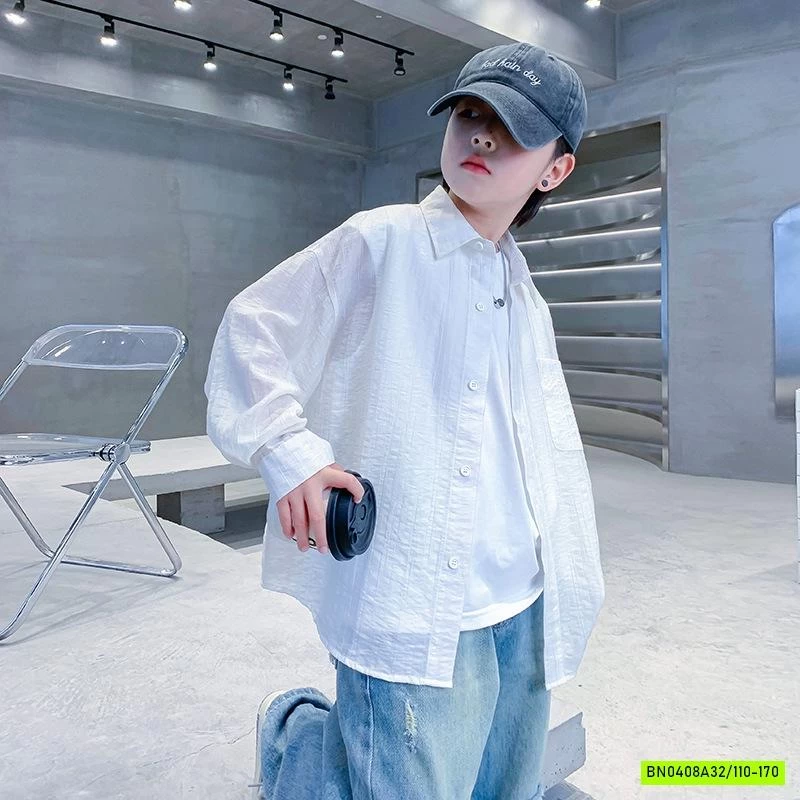 SƠ MI TRẮNG ĐŨI DÀI TAY HHBABY