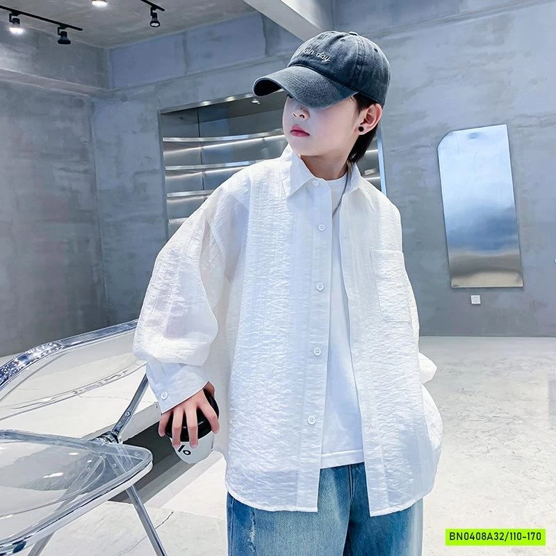 SƠ MI TRẮNG ĐŨI DÀI TAY HHBABY